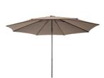 Taupe Parasol met voet NIEUW, Tuin en Terras, Ophalen, Zo goed als nieuw