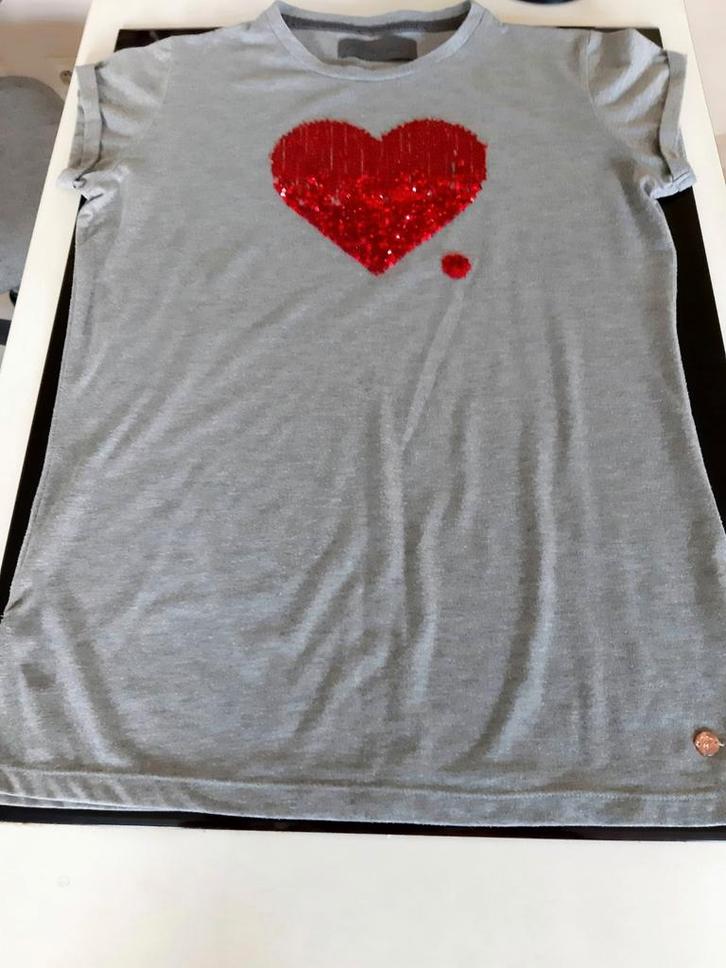 T-shirt Madame Espin mt L/XL als nieuw, Kleding | Dames, T-shirts, Zo goed als nieuw, Grijs, Ophalen of Verzenden