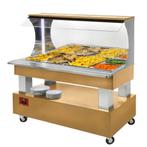 Buffet chauffant mural, bain marie, 4x GN1/1-150 (Bois Chêne, Collections, Autres types, Enlèvement ou Envoi