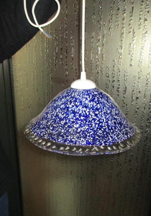 Prachtige Italiaanse hanglamp, Maison & Meubles, Lampes | Suspensions, Comme neuf, Moins de 50 cm, Verre, Enlèvement ou Envoi