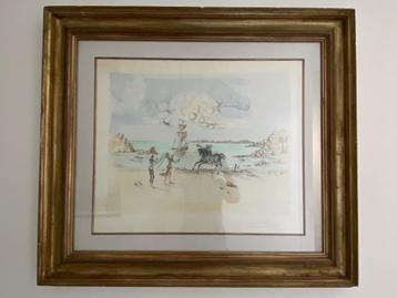 Salvador Dali - Kleurgravure, handkleuring**SUPER**  beschikbaar voor biedingen