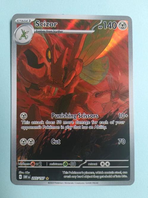 205 Scizor - Obsidian Flames - Pokémon, Hobby & Loisirs créatifs, Jeux de cartes à collectionner | Pokémon, Comme neuf, Cartes en vrac