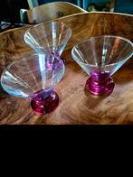 Set van 3 prachtige vintage martini , coctail , ...glazen, Ophalen of Verzenden