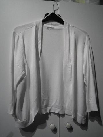 Gilet ouvert pour femme. Taille XL (C&A) Coloris blanc