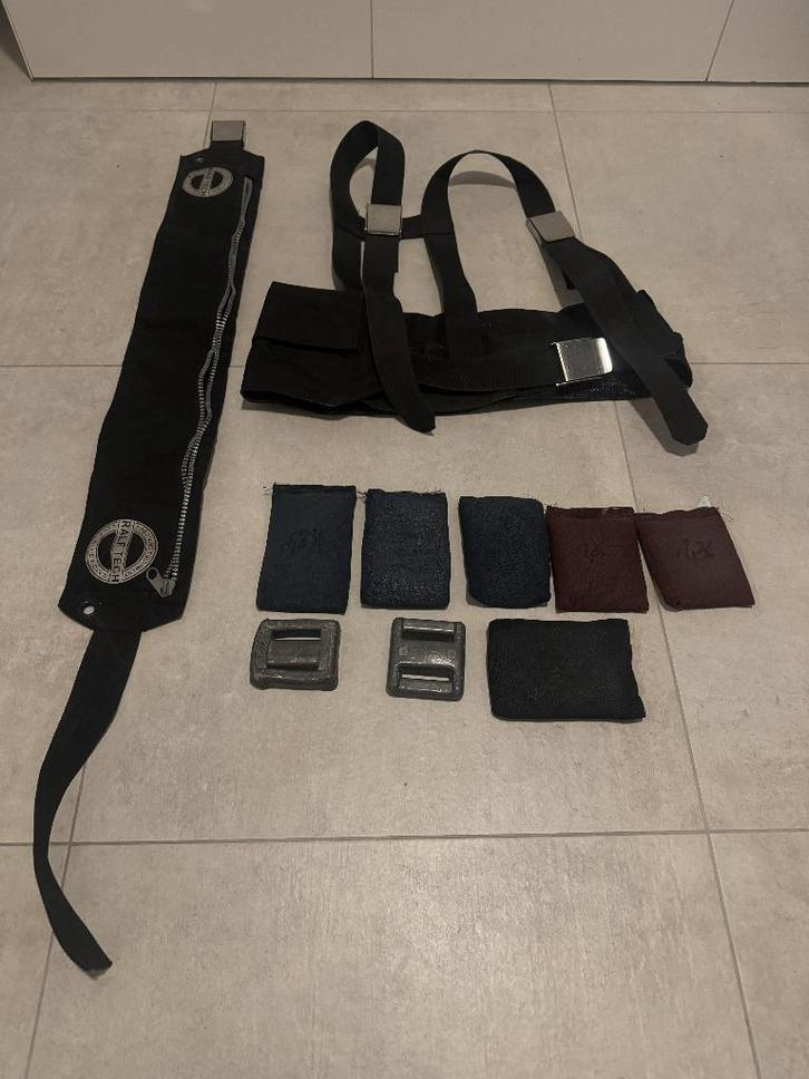 Duiklood set + Ralf Tech harnas (12,5 kg), Watersport en Boten, Duiken, Gebruikt, Lood of Loodgordel, Ophalen of Verzenden