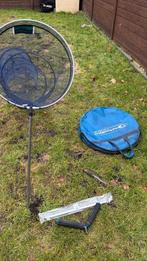leefnet 2,5m + leefnettas + steunen + afroller, Watersport en Boten, Ophalen, Gebruikt, Complete set