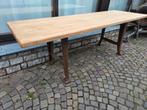 Magnifique ancienne table industriel avec pieds en fonte., Maison & Meubles, Enlèvement