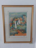 Lithografie Haven van Trouville Georges Zelter 1970, Ophalen