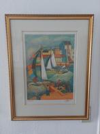 Lithografie Haven van Trouville Georges Zelter 1970, Antiek en Kunst, Kunst | Litho's en Zeefdrukken, Ophalen