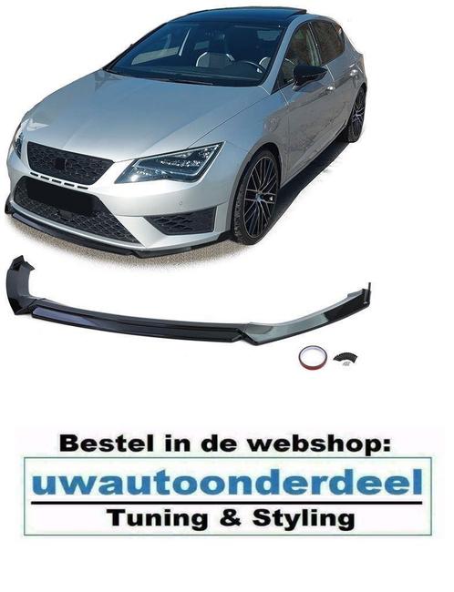Cupra Spoiler Voorspoiler Glans Zwart Voor Seat Leon 5F, Auto diversen, Tuning en Styling, Verzenden