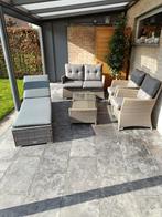 Loungeset met ligbed, Tuin en Terras, Tuinsets en Loungesets, Ophalen, 4 zitplaatsen, Loungeset, Wicker