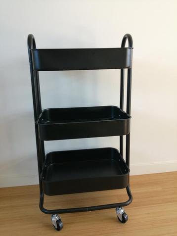 RÅSKOG Koffer van zwart metaal 35x45x77 cm, Huis en Inrichting, Ophalen, Zo goed als nieuw
