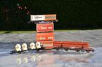 HO-lima lot 3 wagons-transport de tubes,containers,, Envoi, Comme neuf, Wagon, Lima