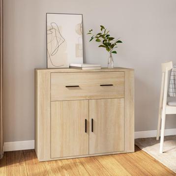  Dressoir 80x33x70 cm bewerkt hout sonoma eikenkleurig beschikbaar voor biedingen