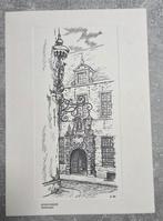 Anvers+ROCKOXHUIS+Feuillet d'art+Ancienne gravure, Enlèvement ou Envoi, Non affranchie, Anvers