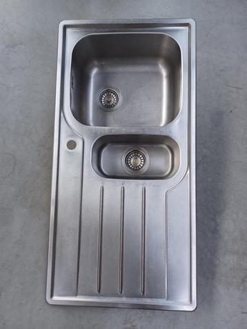 inox spoelbak blanco, Enlèvement, Utilisé, Inox, Lavabo