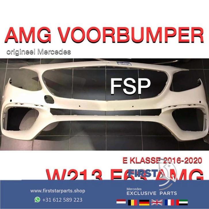W213 E63 AMG VOORBUMPER Mercedes E Klasse WIT 63 2016-2020 O, Auto-onderdelen, Carrosserie, Bumper, Mercedes-Benz, Voor, Gebruikt