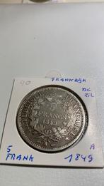 Zilver munt Frankrijk, Postzegels en Munten, Verzenden, Zilver