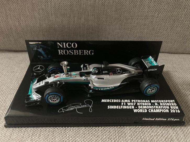 Nico Rosberg 1:43 World Champion 2016 Demo Run W07 F1, Verzamelen, Automerken, Motoren en Formule 1, Nieuw, Formule 1, Ophalen of Verzenden