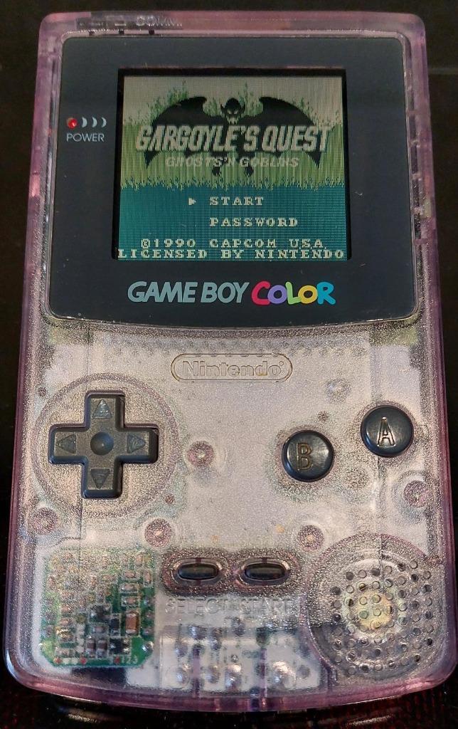 Nintendo Gameboy Color paars (transparant), Games en Spelcomputers, Spelcomputers | Nintendo Game Boy, Zo goed als nieuw, Game Boy Color