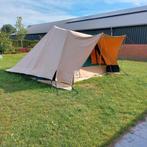 Katoenen Cabanon tent 4 personen, Caravans en Kamperen, Tenten, Ophalen, Gebruikt, Tot en met 4