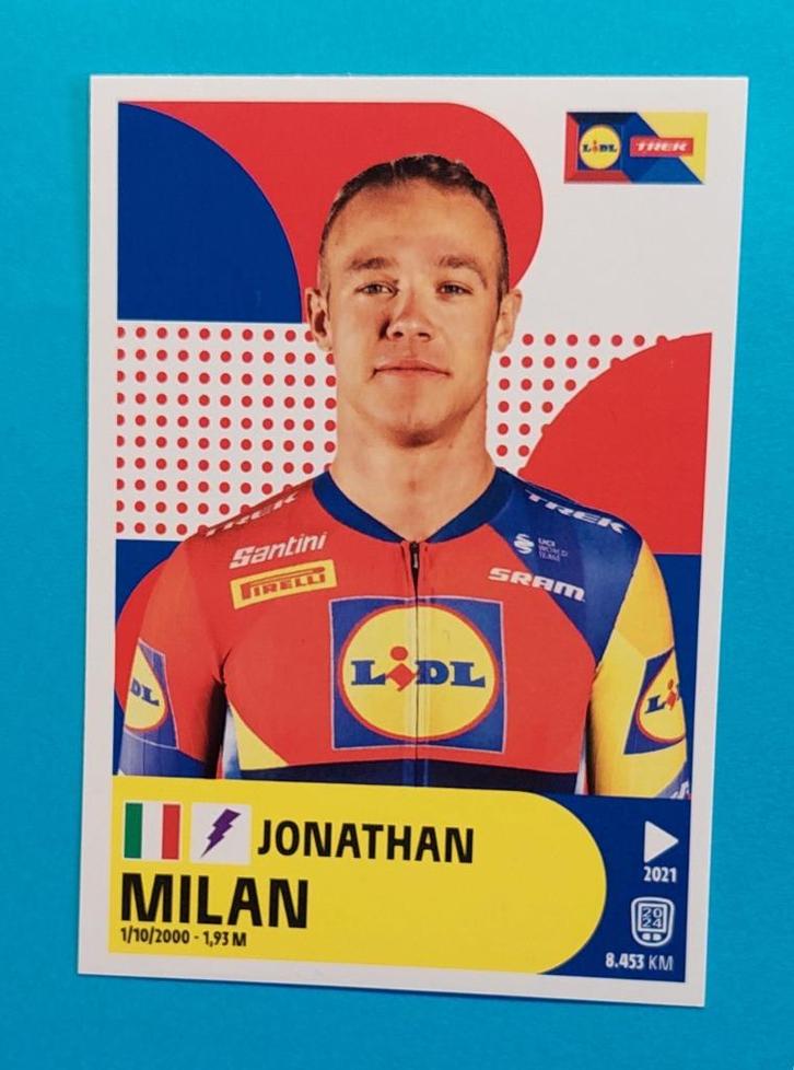 Autocollant Jonathan Milan Panini Tour de France 2025 - Trek, Collections, Autocollants, Neuf, Enlèvement ou Envoi