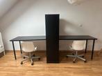 Grand bureau IKEA KALLAX / LAGKAPTEN + 2 chaises offertes, Ophalen, Gebruikt, Bureau