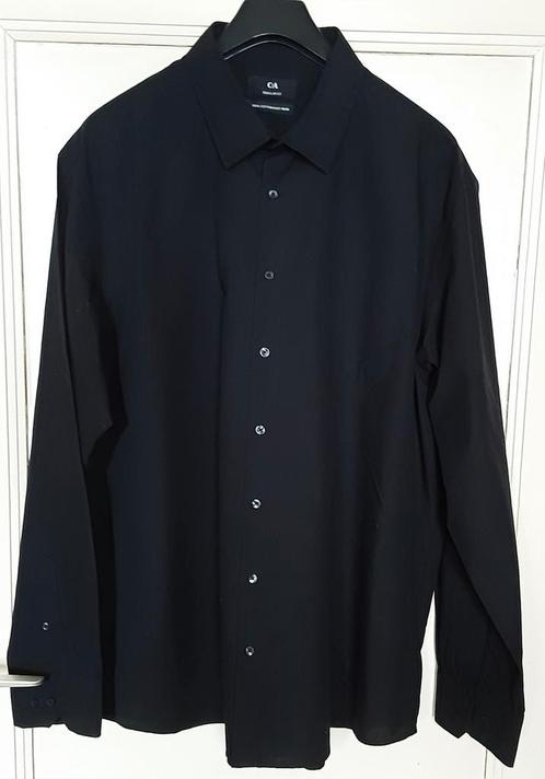 XXL regular-fit zwart overhemd, Kleding | Heren, Overhemden, Zo goed als nieuw, Zwart, Ophalen of Verzenden