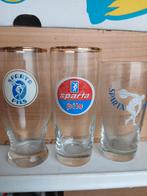 3 Oude glazen Sparta  pils, Evergem, Ophalen of Verzenden, Zo goed als nieuw