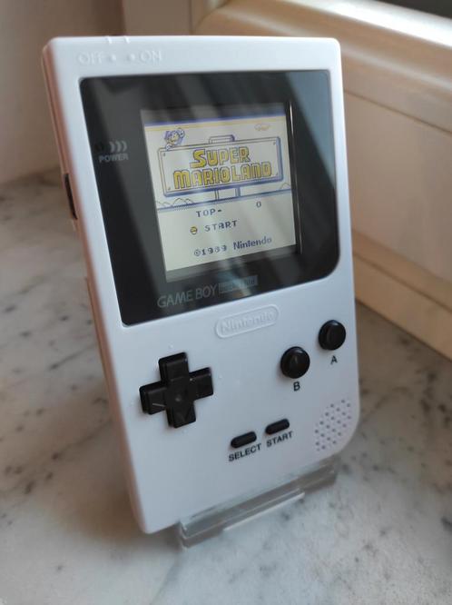 Gameboy Pocket - wit (backlit mod new), Consoles de jeu & Jeux vidéo, Consoles de jeu | Nintendo Game Boy, Comme neuf, Enlèvement ou Envoi