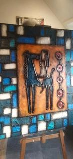 Groot Abstract Schilderij – Vrouw op Paard – Gesigneerd Eige, Ophalen of Verzenden