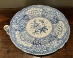 Antiek (Copeland en Garret) blauw-witte warmhoudbord -, Ophalen of Verzenden