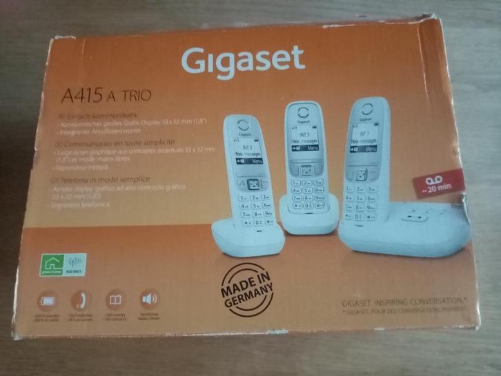 Pack complet de 3 téléphones "Gigaset" A415 A TRIO., Télécoms, Téléphones fixes | Combinés & sans fil, Neuf, 3 combinés, À Faible Émission d'Ondes