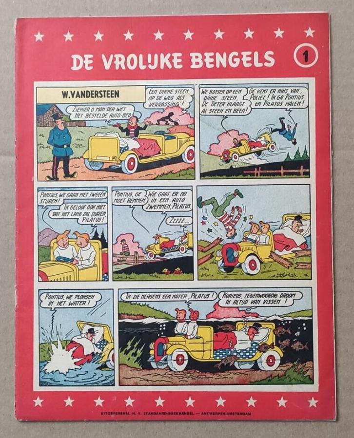 Vrolijke bengels 1. (door W. Vandersteen) 1ste druk! (1958), Boeken, Stripverhalen, Gelezen, Eén stripboek, Ophalen of Verzenden