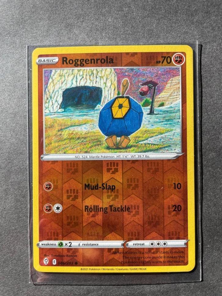 Pokemon Evolving Skies Roggenrola Reverse 086/203, Hobby en Vrije tijd, Verzamelkaartspellen | Pokémon, Nieuw, Losse kaart, Ophalen of Verzenden