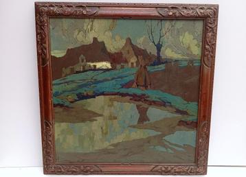 peinture ancienne (Achille Van Sassenbrouck ? ), Antiquités & Art, Enlèvement ou Envoi