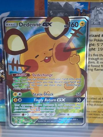 Dedenne gx 195a pokemon alternate Art promos, Enlèvement ou Envoi, Comme neuf, Cartes en vrac, Foil