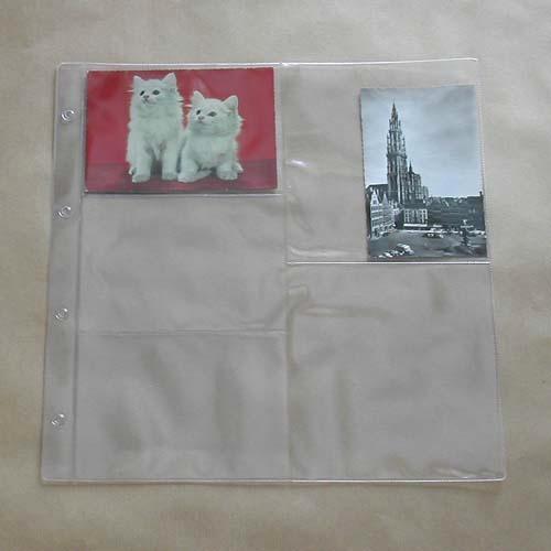 25 inlegbladen met 4 of 5 vakken voor postkaarten, Verzamelen, Postkaarten | België, Ophalen of Verzenden