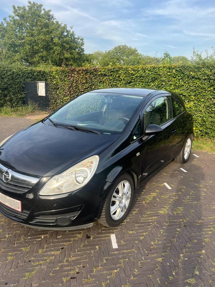Opel Corsa 1.2 130d km 2007 airco zo meenemen, Auto's, Opel, Particulier, Corsa, Benzine, 3 deurs, Handgeschakeld, Zwart, Ophalen