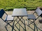 Plooitafel met 2 plooistoelen, Ophalen of Verzenden, Gebruikt
