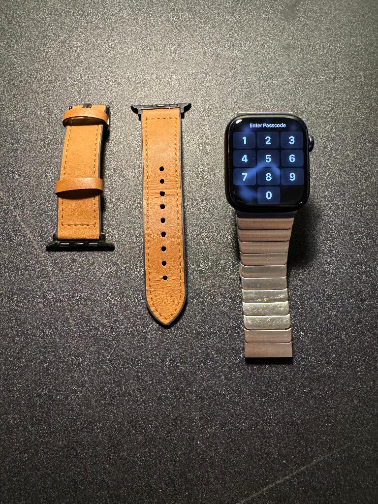 Apple Watch 9, 45mm, Ophalen, Zwart, Apple Watch, IOS