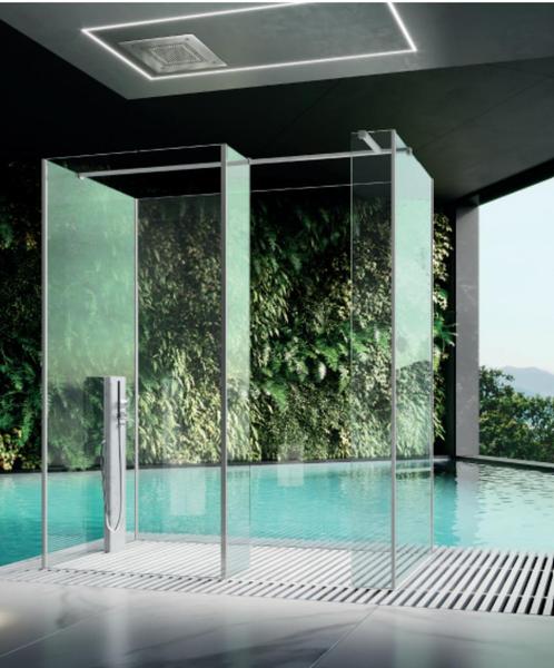 Douchewand Set - 8mm Glas met Zwart Profiel, Nieuw, Doe-het-zelf en Bouw, Sanitair, Nieuw, Douche, Glas, Ophalen