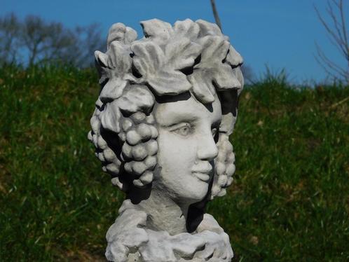 bloempot met druiven en gezicht, Tuin en Terras, Bloempotten, Nieuw, Steen, Binnen, Ophalen of Verzenden