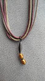 Ketting met veters en parels nieuw, Handtassen en Accessoires, Kettingen, Ophalen of Verzenden