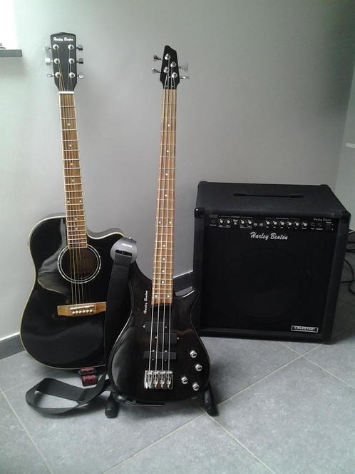 Ensemble guitares + ampli, Muziek en Instrumenten, Versterkers | Bas en Gitaar, Zo goed als nieuw, Gitaar, 50 tot 100 watt, Ophalen