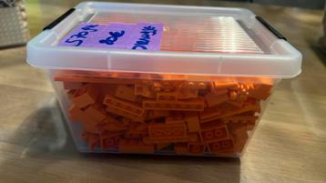 Lego 570gr. Oranje blokken assortiment 
