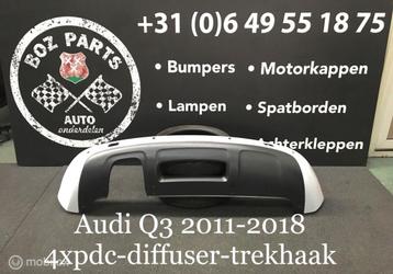Audi Q3 achterbumper diffuser onderlip 2011-2018 origineel
