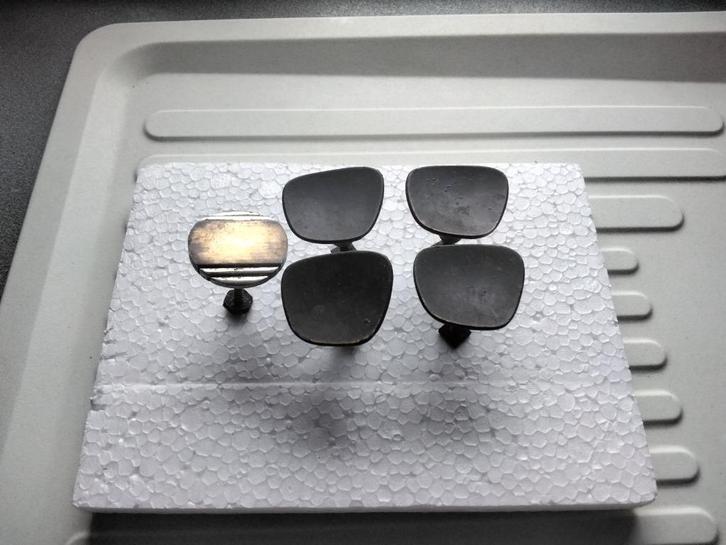 Set van 5 antieke Huwil meubelgrepen - West-Duitsland, Doe-het-zelf en Bouw, Hang- en Sluitwerk, Gebruikt, Klink of Kruk, Koper of Messing