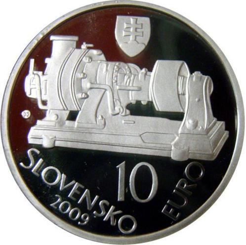 Slowaakse 10 euro Aurel Stodola Silver 900/1000, Postzegels en Munten, Munten | Europa | Euromunten, Losse munt, 10 euro, Slowakije