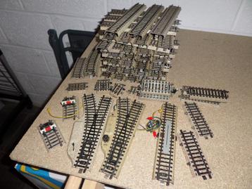 MARKLIN HO lot de rails droits aiguillages etc. voie M, Envoi, Utilisé, Rails